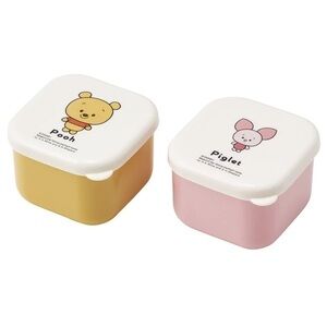 Disney Mini Box Set - Winnie The Pooh & Piglet 2 Pc Food Storage Containers 2.5”